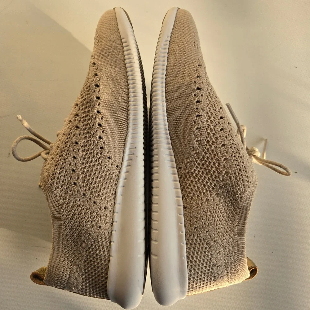Cole Haan 2 ZEROGRAND Stitchlite Oxford Knit Sneakers Tan Gold Women‎ US 7 B